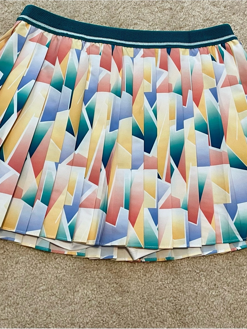 Sergio Tacchini Multicolor Geometric Pleated Skort